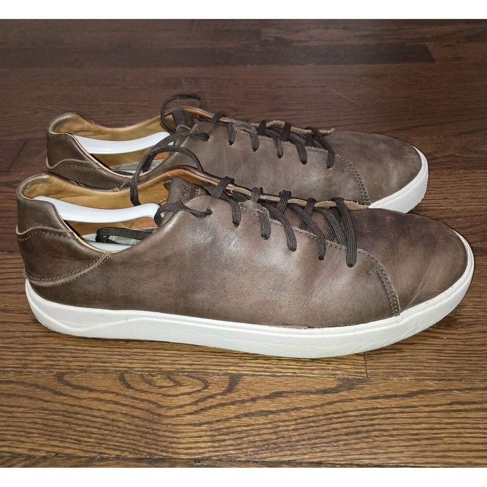 OluKai Lae'ahi Li 'ili Leather Sneakers Mens Size 12 Brown Casual Office